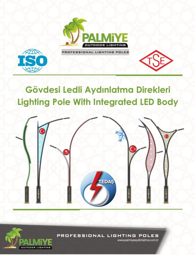 kamu serisi gövdesi ledli dekoratif aydınlatma direkleri