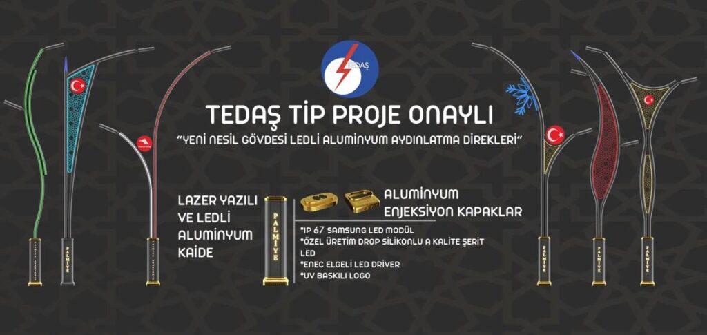 Düz Model Alüminyum Aydınlatma Direği